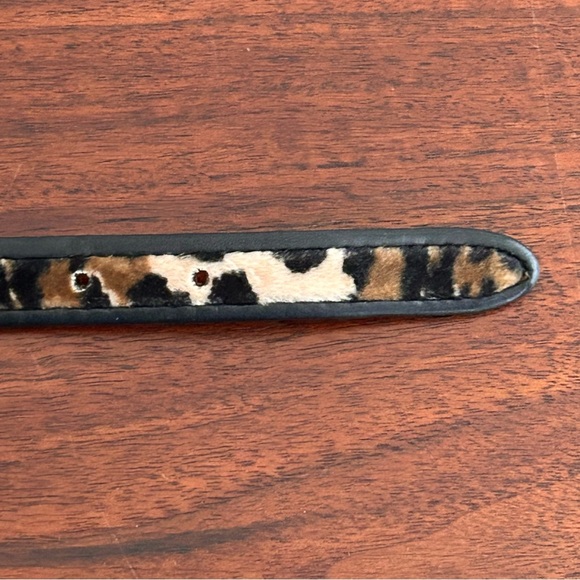 🌷 Brighton Leopard Print Calf Hair Leather Belt Size Small/ 28 - Picture 6 of 9